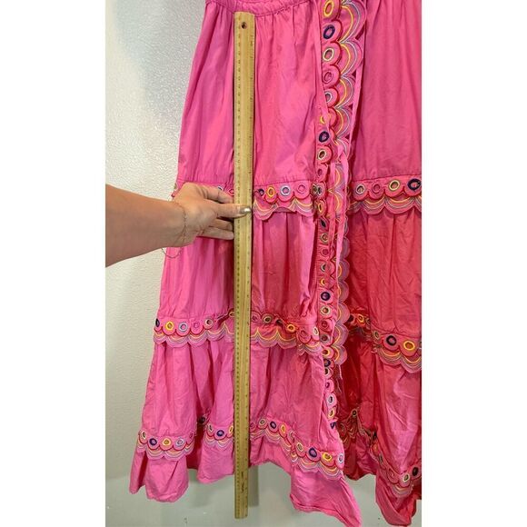 CeliaB Alvis Scalloped Trim Eyelet Detail Midi Dress Women’s Small - Picture 9 of 13